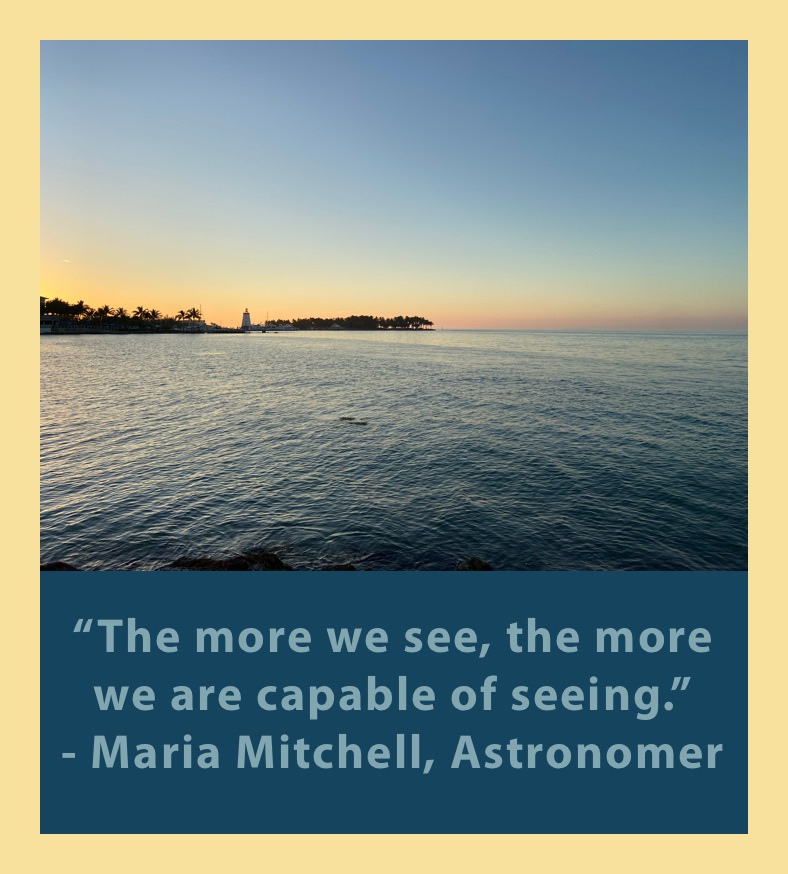 “The more we see, the more we are capable of seeing.”
- Maria Mitchell, Astronomer