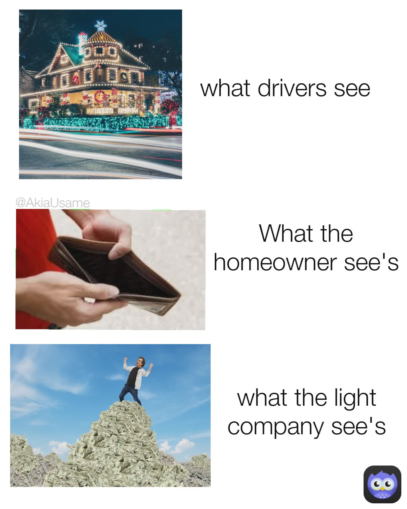 what drivers see What the homeowner see's @AkiaUsame what the light company see's