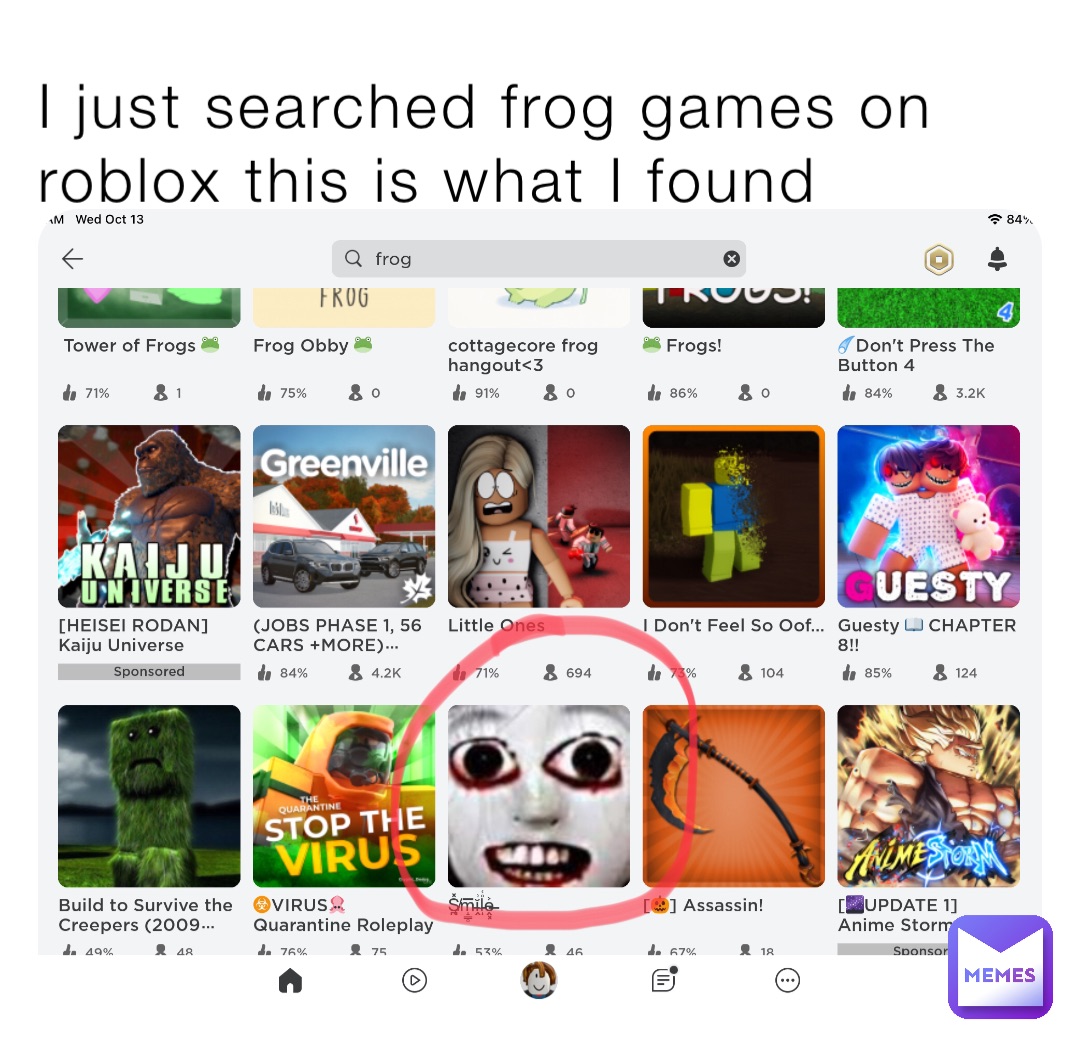 I just searched frog games on roblox this is what I found