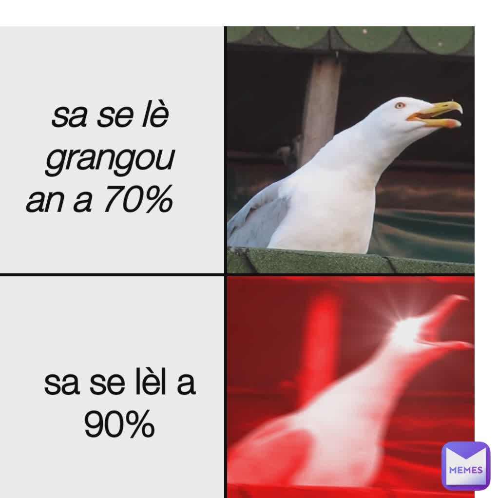 sa se lè grangou a 70% sa se lèl a 90% sa se lè grangou an a 70%