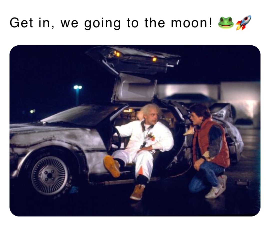 Get in, we going to the moon! 🐸🚀