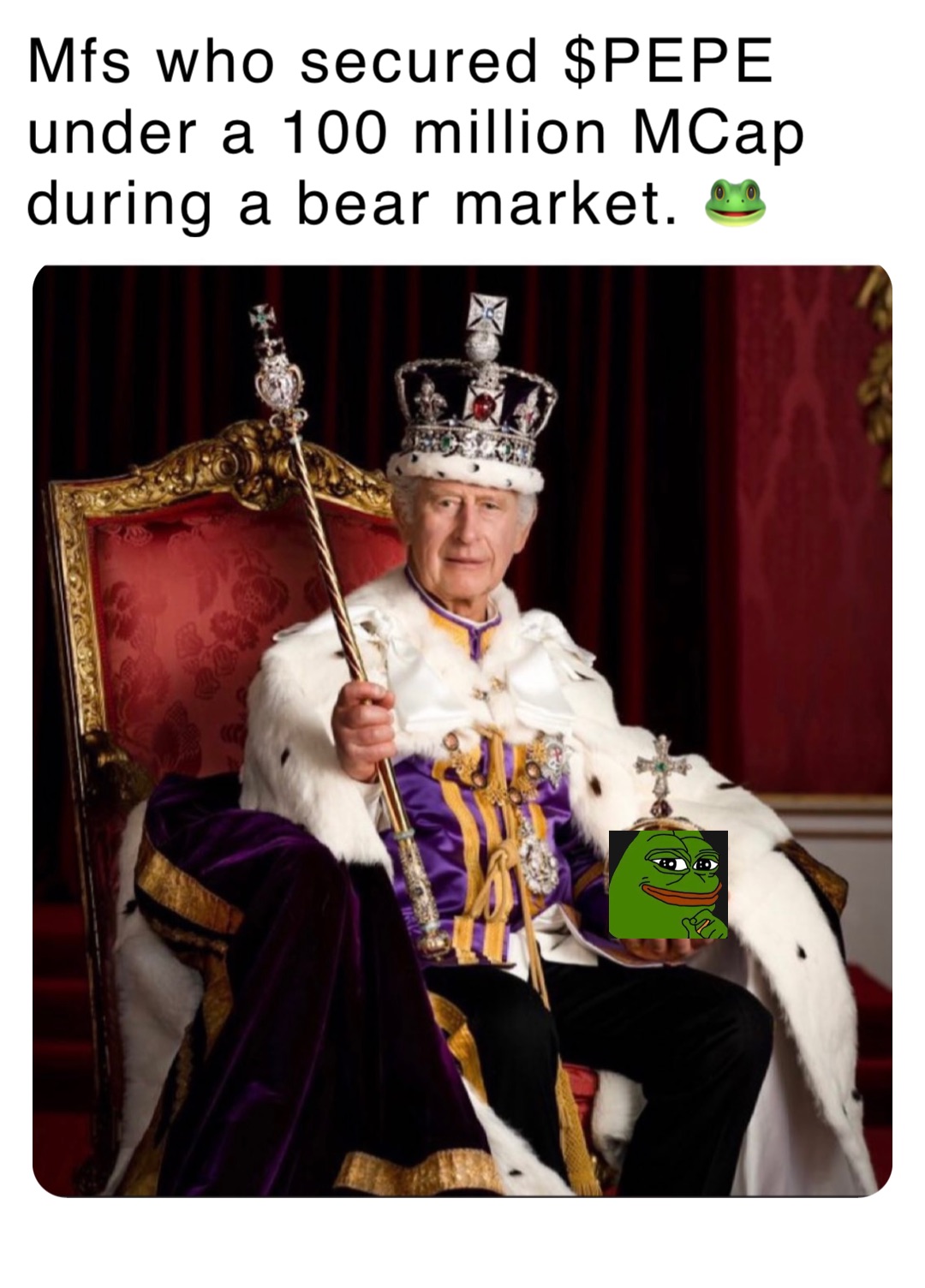 Mfs who secured $PEPE under a 100 million MCap during a bear market. 🐸