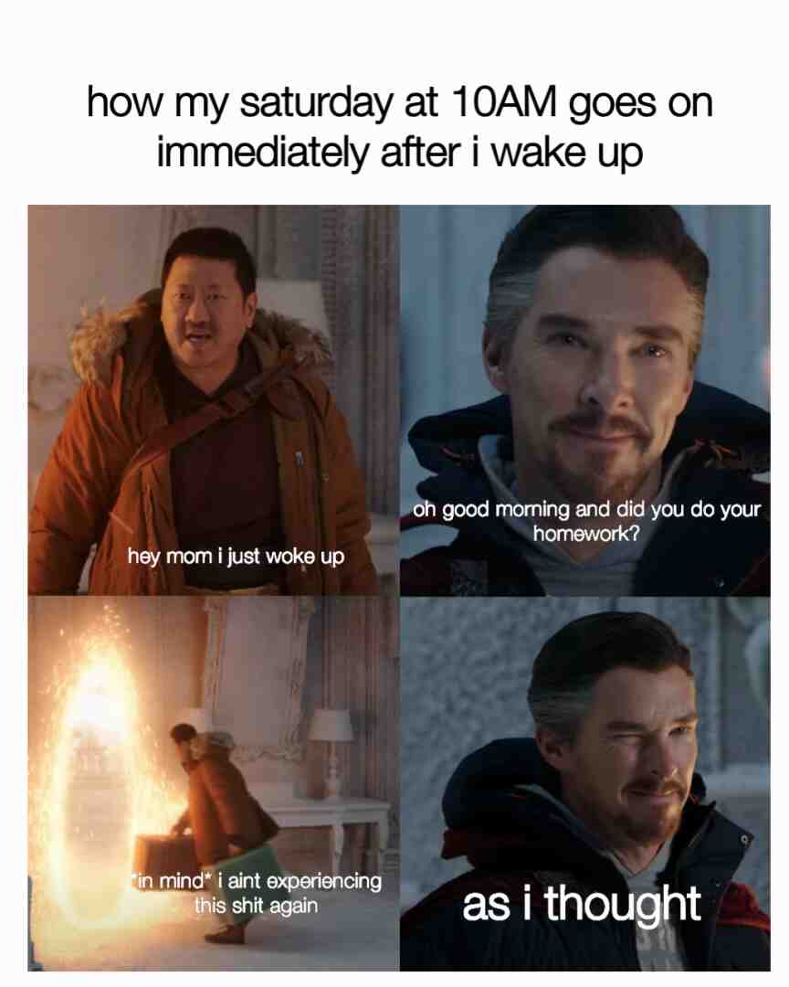 LIKE MOM I JUST WOKE UP