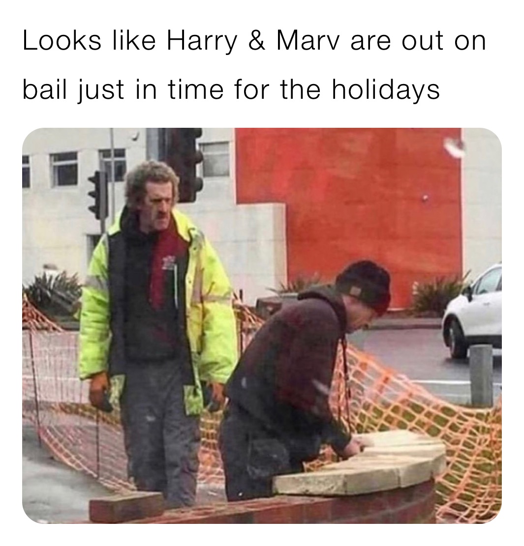 Looks like Harry & Marv are out on bail just in time for the holidays