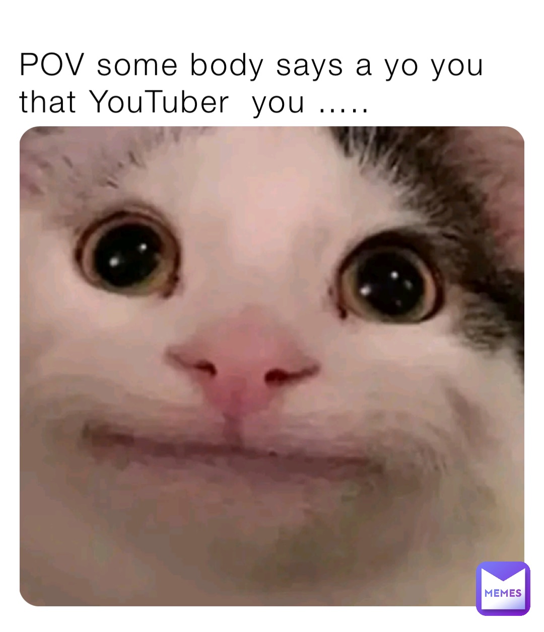 POV some body says a yo you that YouTuber  you …..