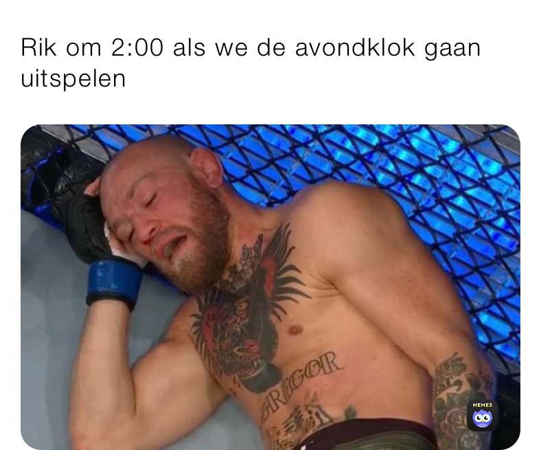 Rik om 2:00 als we de avondklok gaan uitspelen