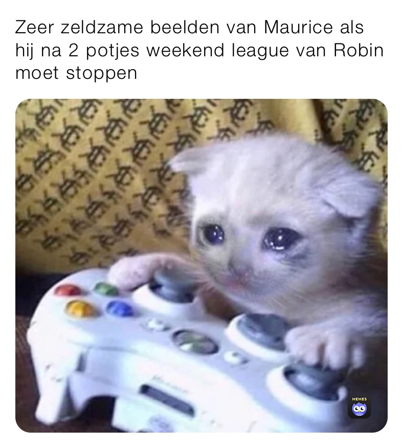 Zeer zeldzame beelden van Maurice als hij na 2 potjes weekend league van Robin moet stoppen