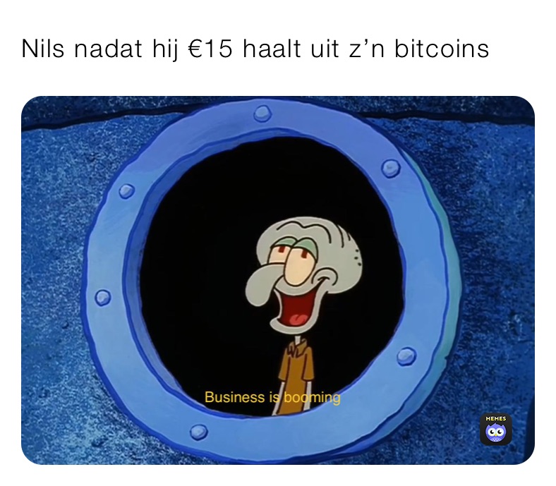 Nils nadat hij €15 haalt uit z’n bitcoins