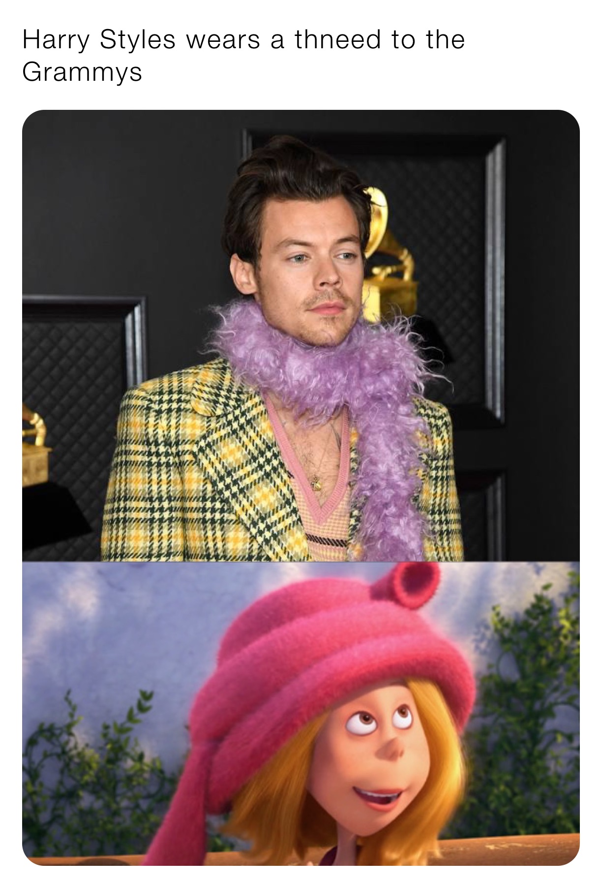 Harry Styles wears a thneed to the Grammys 