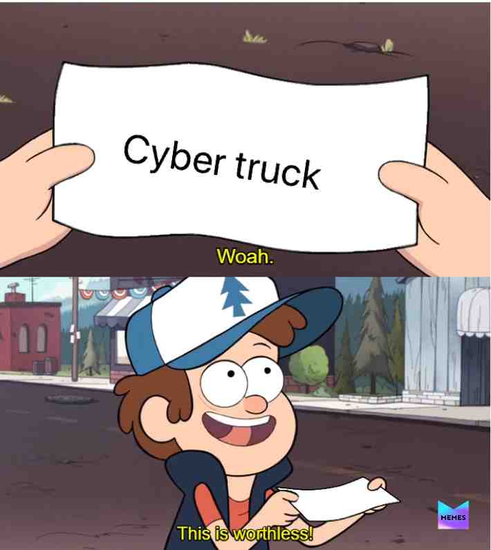 #meme  #memes  #gravityfalls  #tesla  #elonmusk  #cybertruck  #instagood  #funny  #amazing  #yasss