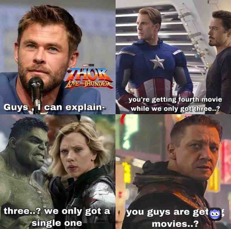 😂😂  #thor  #marvel  #hawkeye  #blackwidow  #hulk  #captianamerika  #ironman  #meme  #movie  #endgame  #avengers