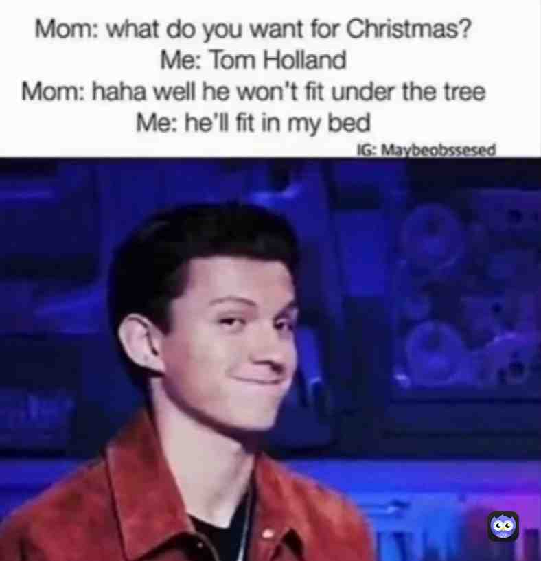 😂😏  #tomholland  #christmas  #marvel  #mcu  #mom