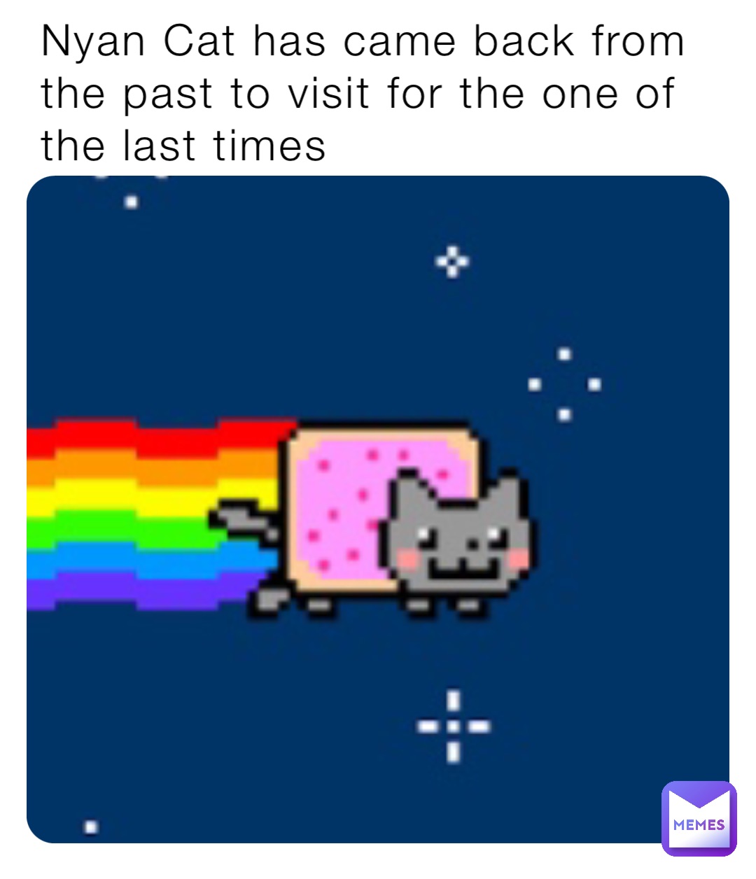 Nyan Cat has came back from the past to visit for the one of the last times