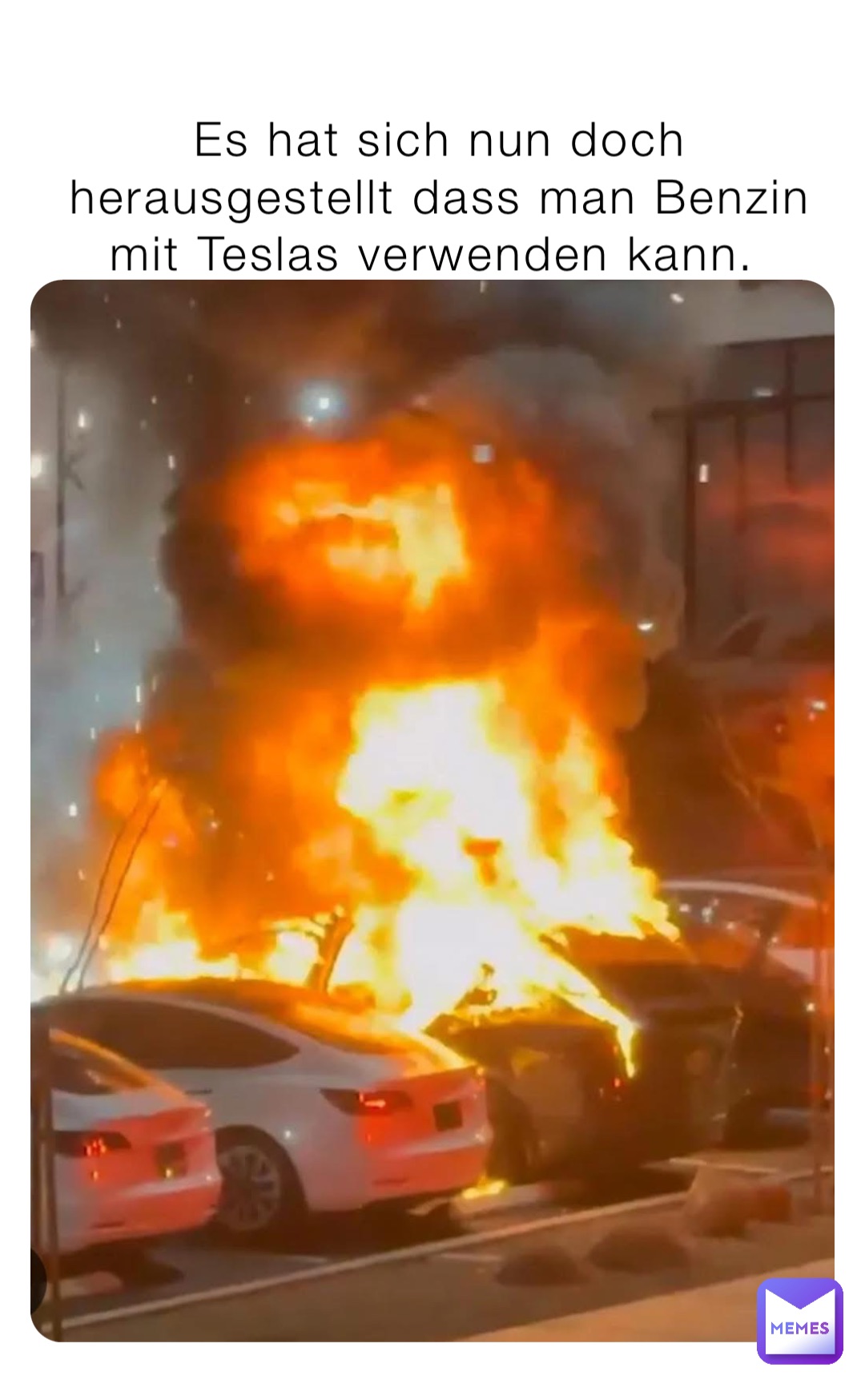 Es hat sich nun doch herausgestellt dass man Benzin mit Teslas verwenden kann.