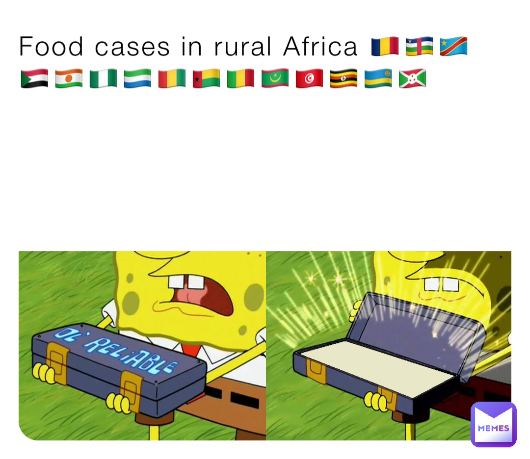 Food cases in rural Africa 🇹🇩🇨🇫🇨🇩🇸🇩🇳🇪🇳🇬🇸🇱🇬🇳🇬🇼🇲🇱🇲🇷🇹🇳🇺🇬🇷🇼🇧🇮