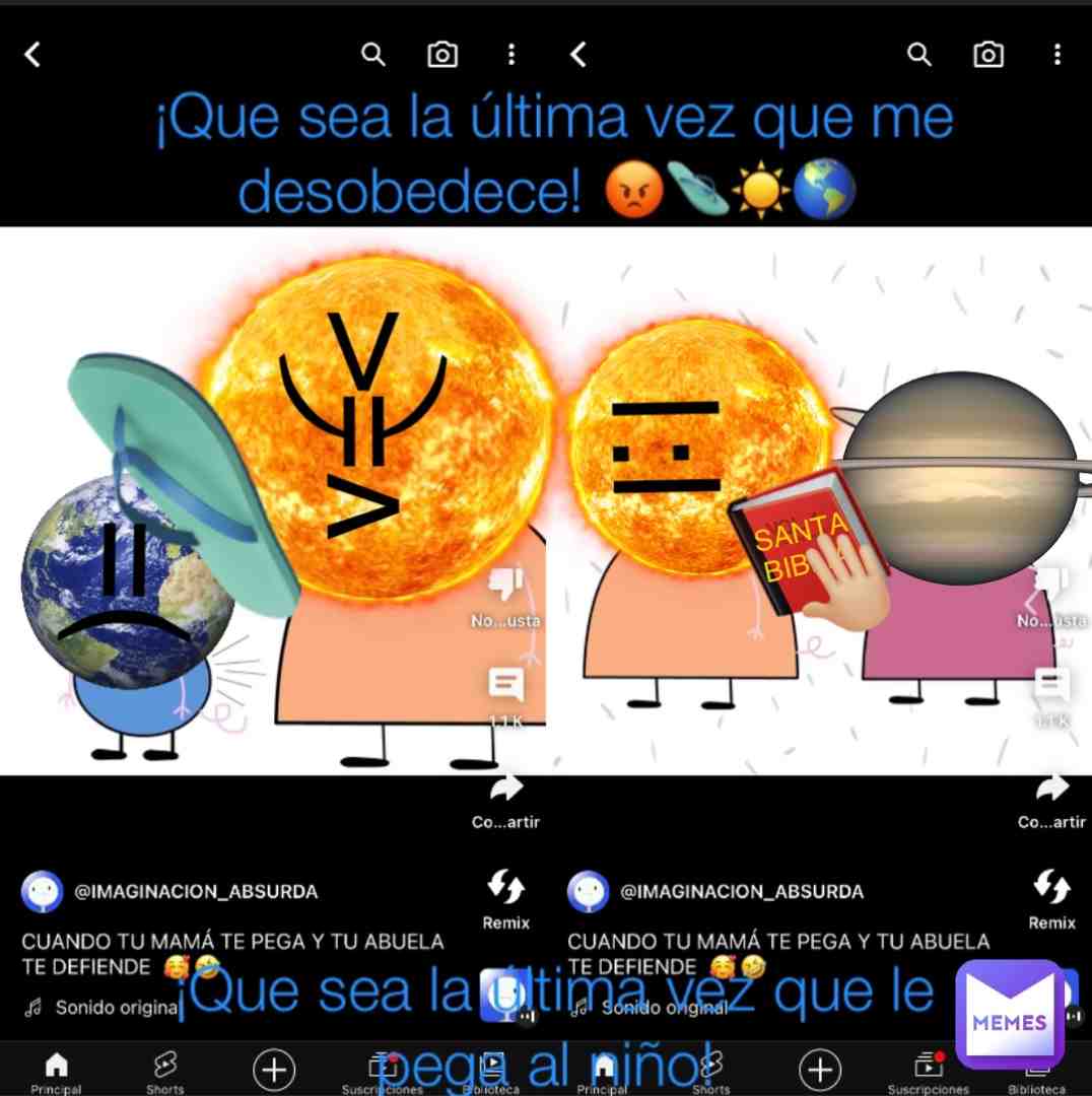 Cuando tu mamá te pega pero tu abuela te defiende de la chancla:  #sistemasolar