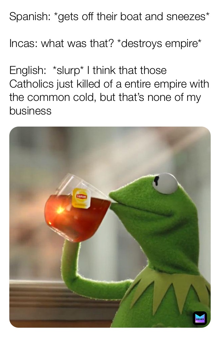kermit the frog drinking tea in spanish