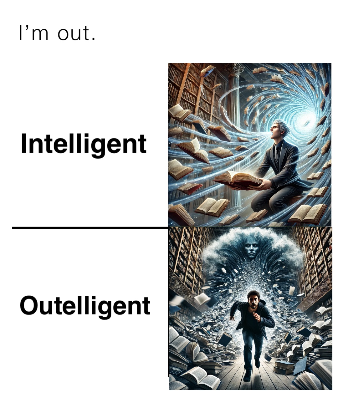 I’m out. Intelligent Outelligent