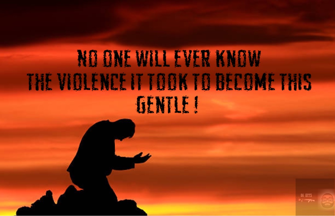 No one will ever know 
the violence it took to become this gentle !