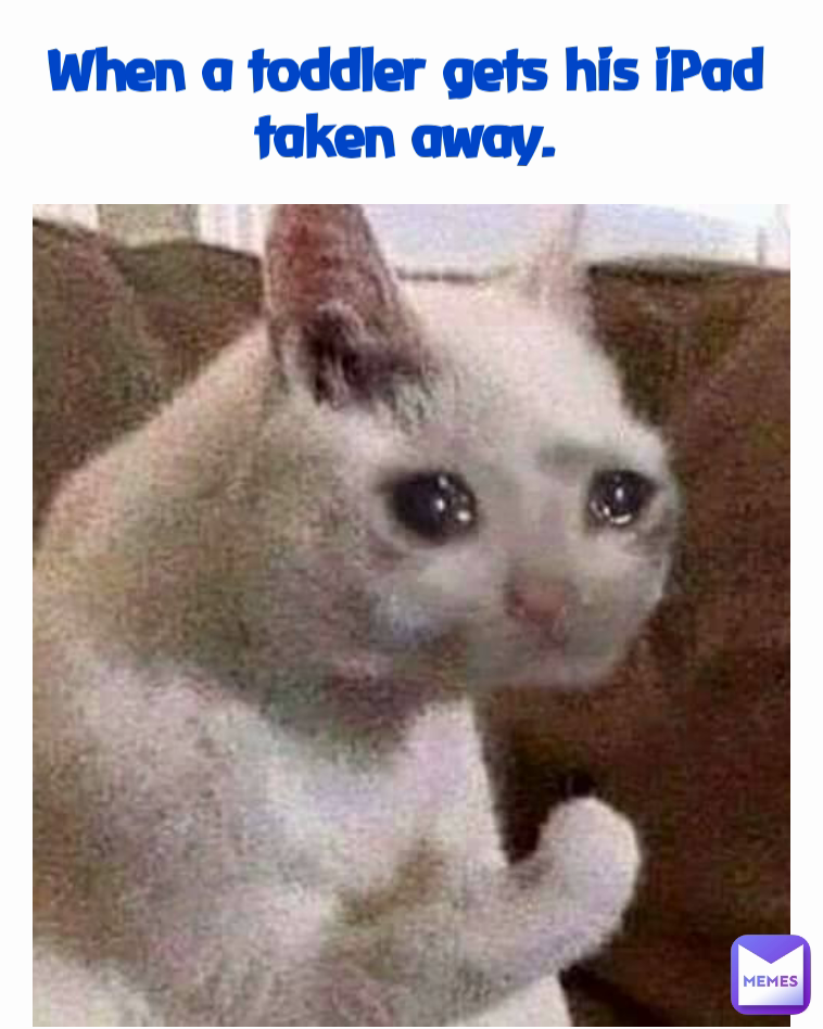 When a toddler gets his iPad taken away.