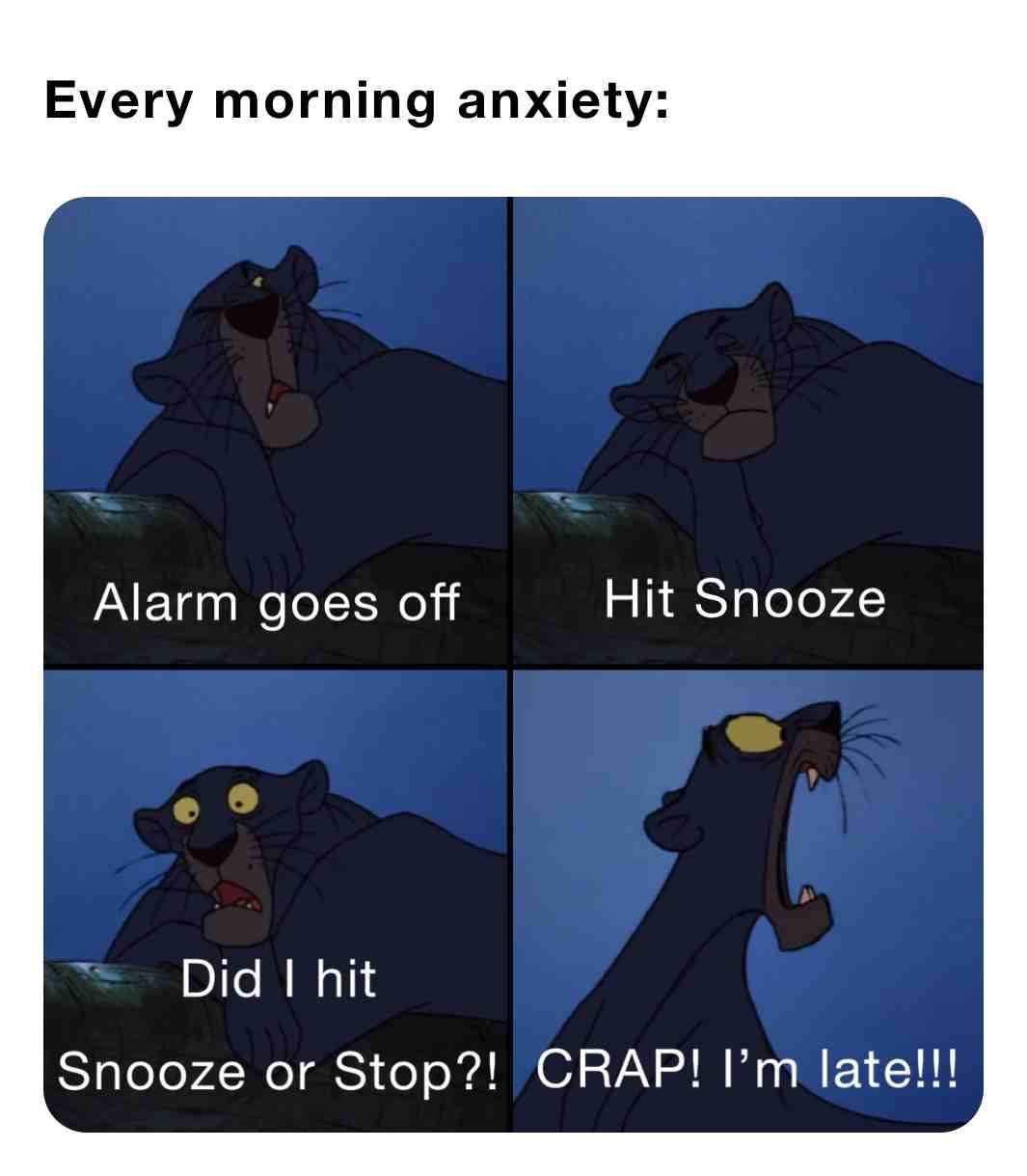 My morning routine. #alarm #morning #wakeup #memes
