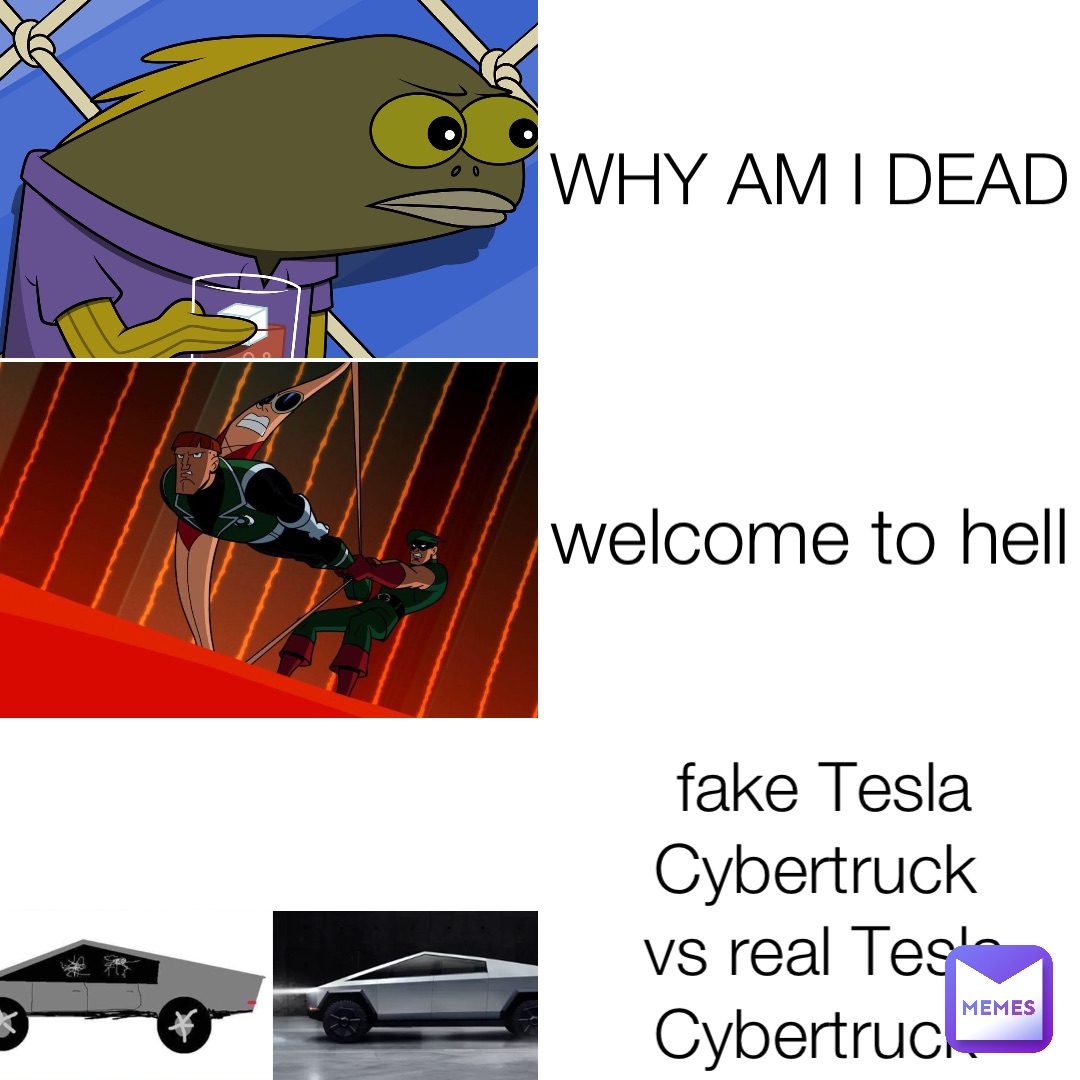 WHY AM I DEAD welcome to hell fake Tesla Cybertruck
vs real Tesla Cybertruck