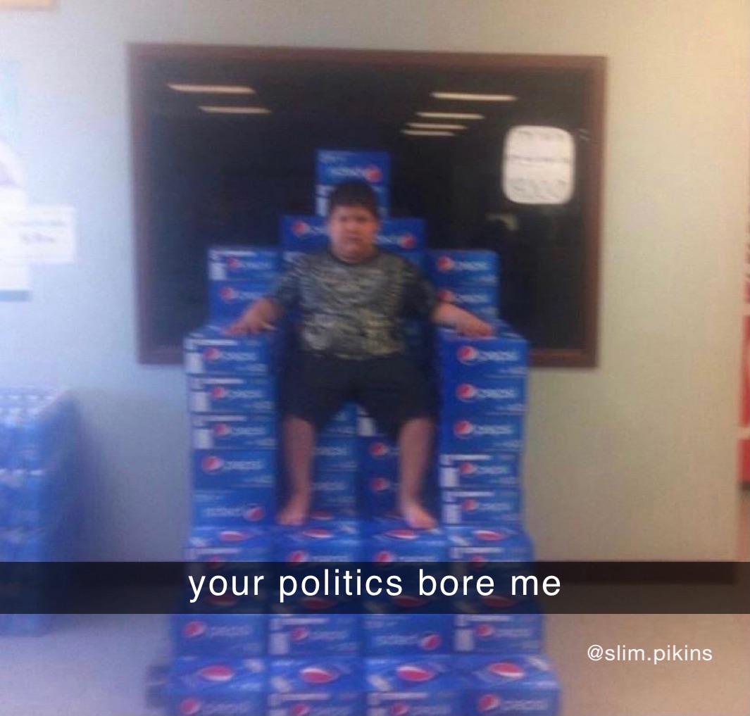 your politics bore me