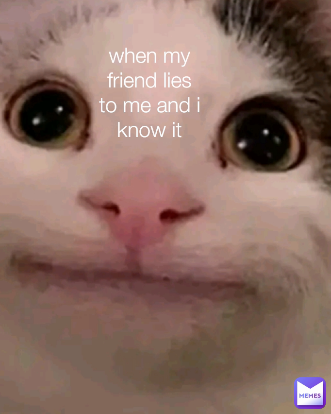 when my friend lies to me and i know it