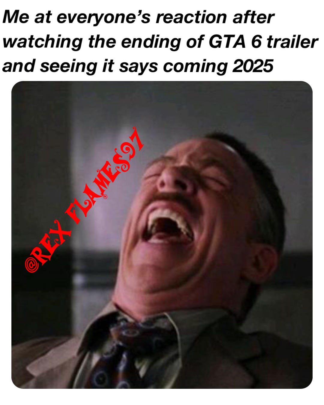 Me at everyone’s reaction after watching the ending of GTA 6 trailer and seeing it says coming 2025