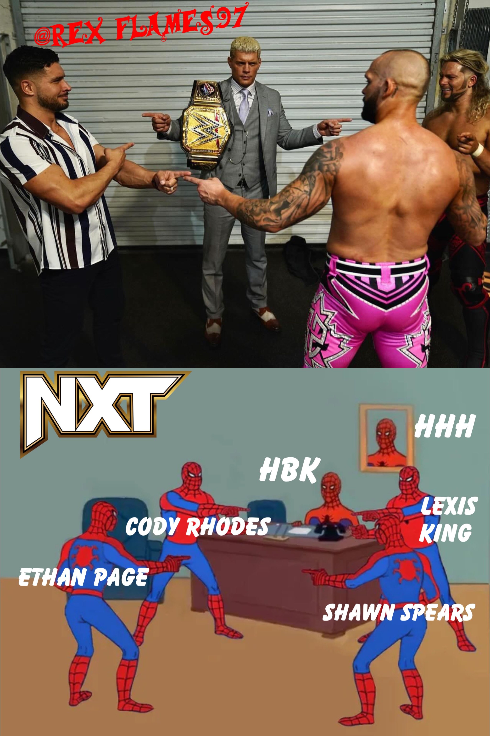 Cody Rhodes Ethan Page Shawn Spears Lexis 
King HBK HHH