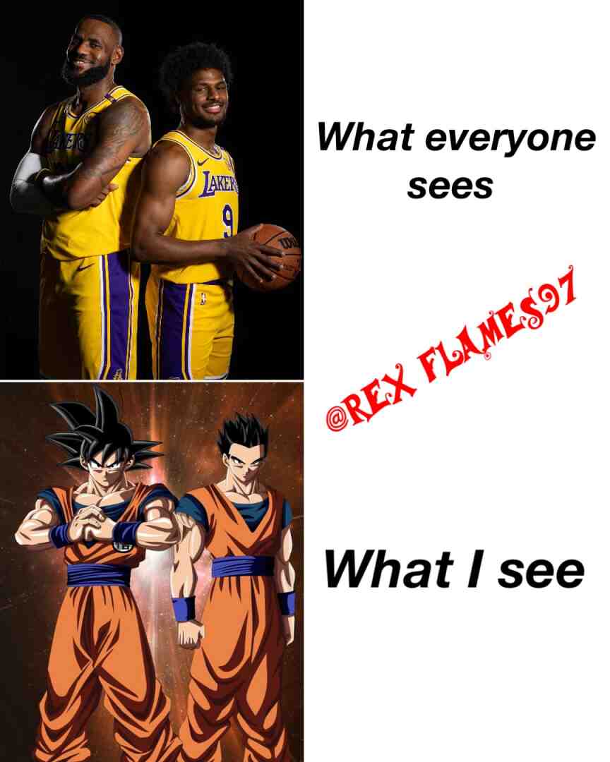 #lebronjames #bronnyjames #goku #gohan #dbz