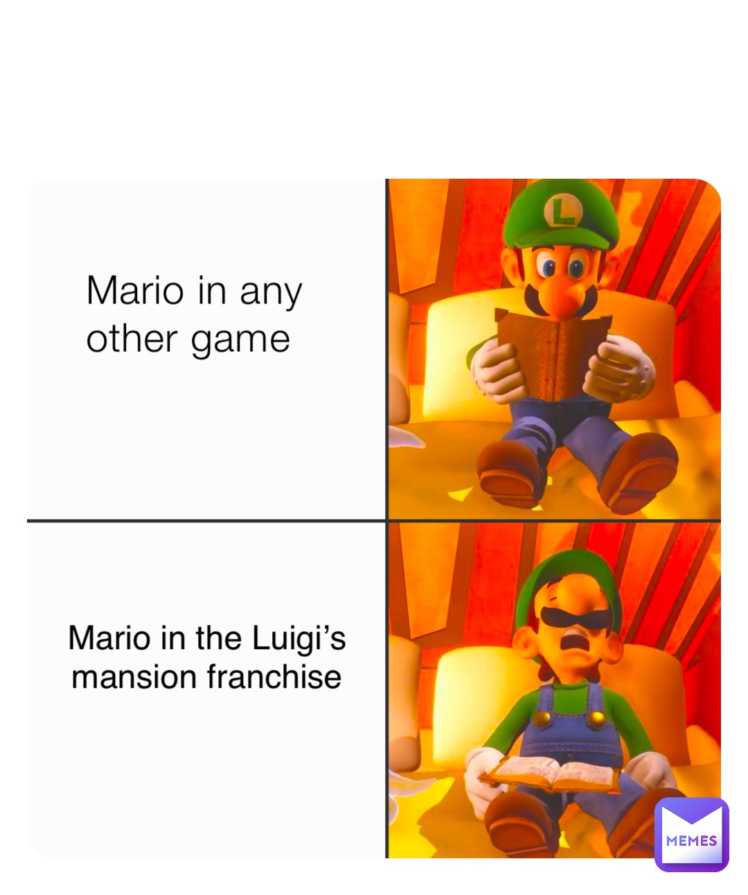 Mario in any other game Mario in the Luigi’s mansion franchise ...