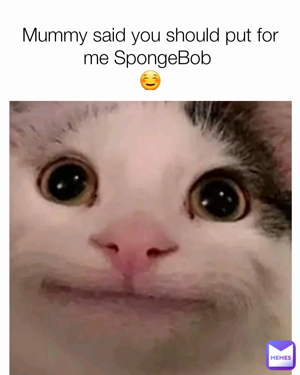 Mummy said you should put for me SpongeBob 
☺️