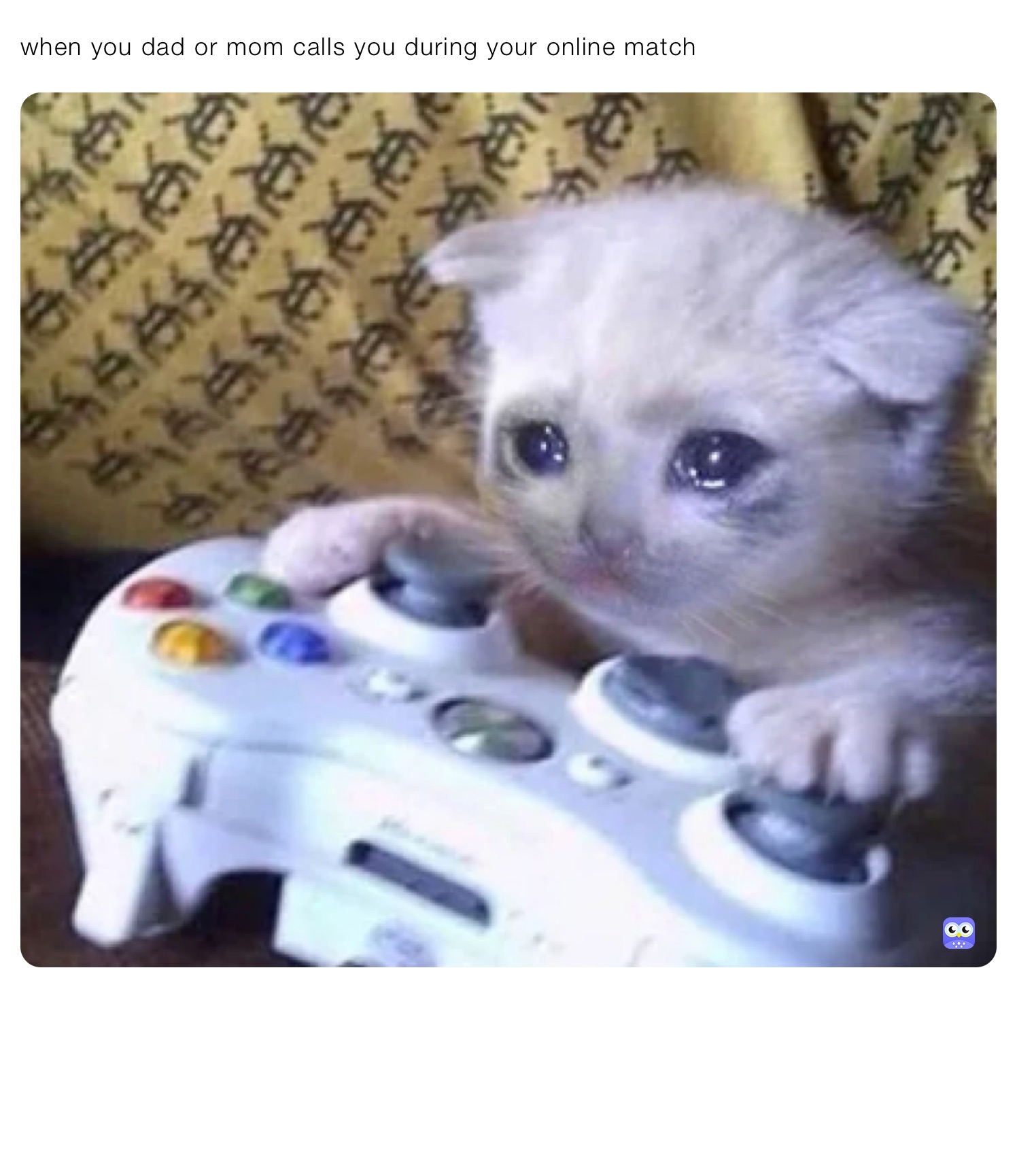 when you dad or mom calls you during your online match