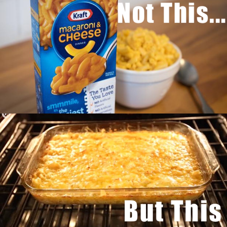 when it comes to mac&cheese: 