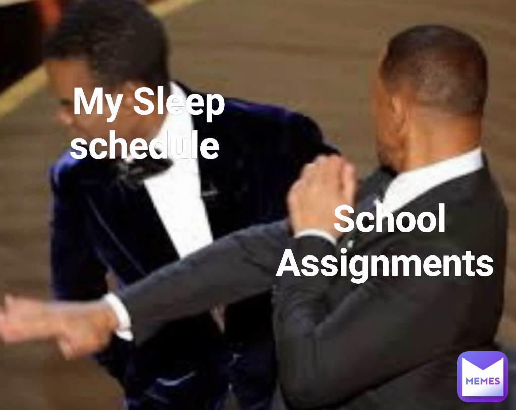 My Sleep schedule  School Assignments 