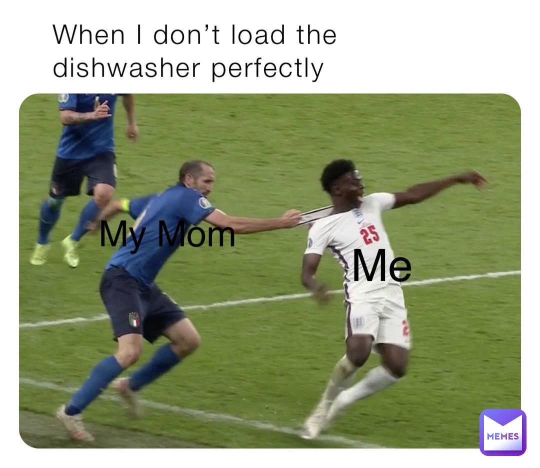 When I don’t load the dishwasher perfectly Me My Mom