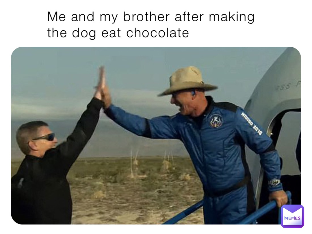 Me and my brother after making the dog eat chocolate