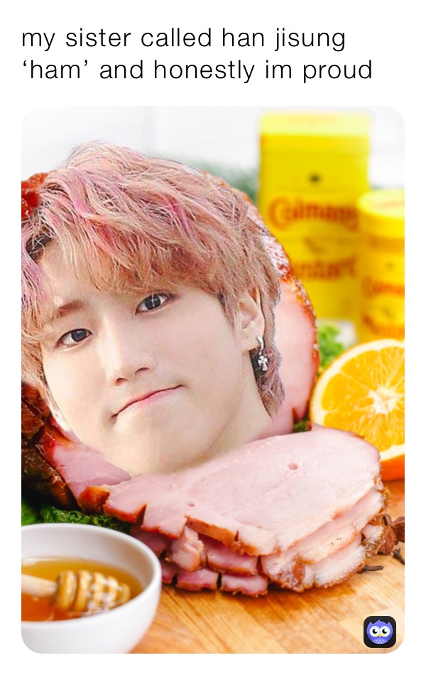 my sister called han jisung ‘ham’ and honestly im proud