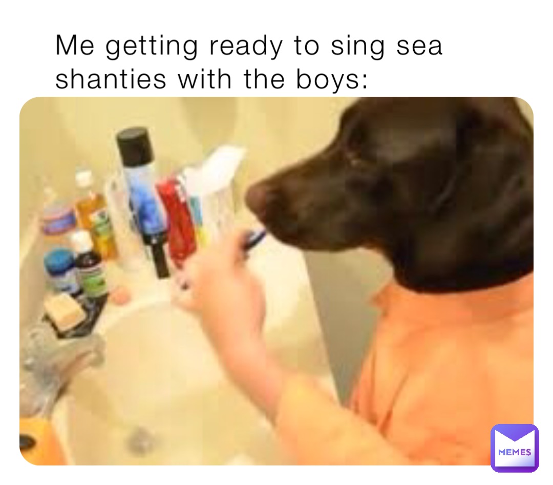 Me getting ready to sing sea shanties with the boys: