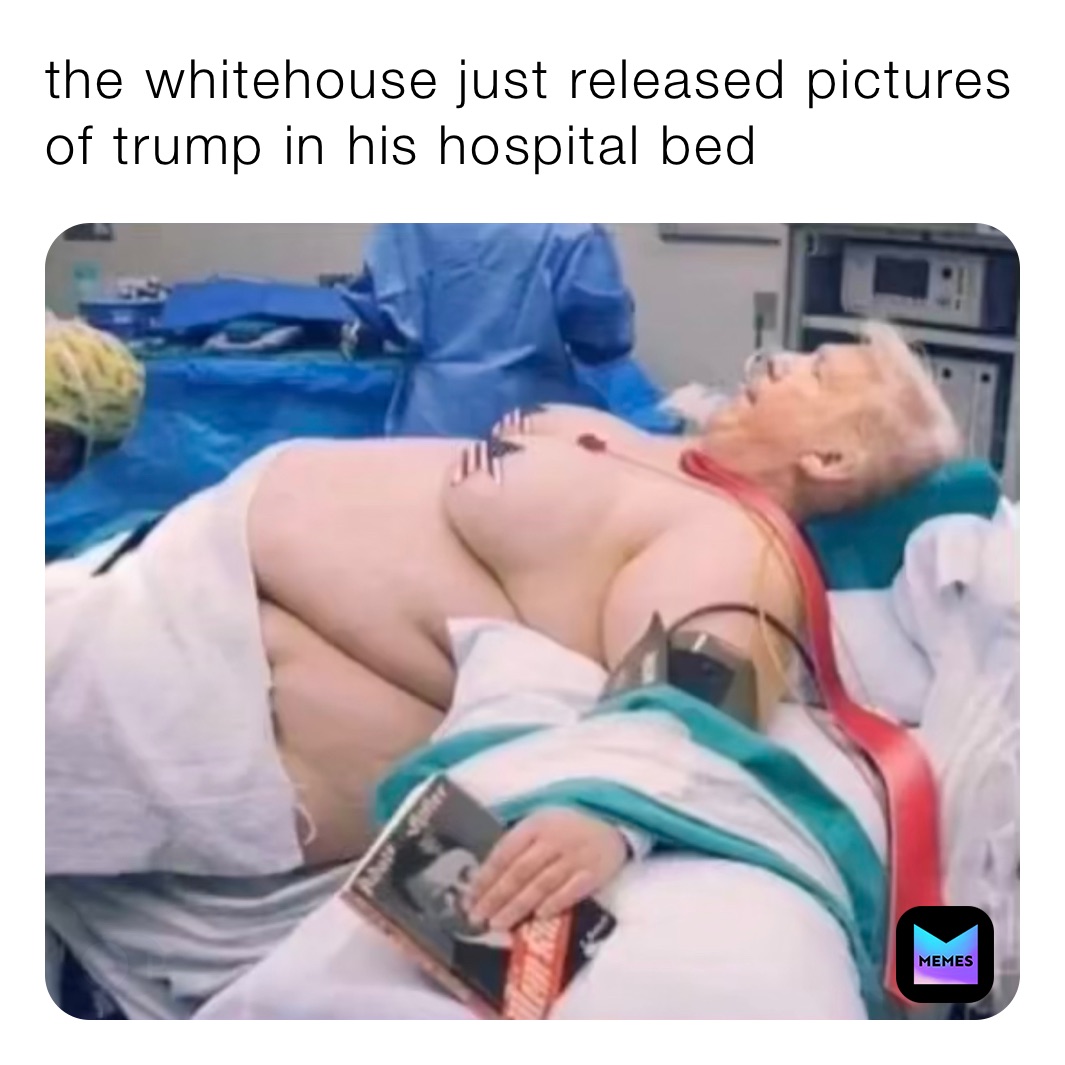 the whitehouse just released pictures of trump in his hospital bed