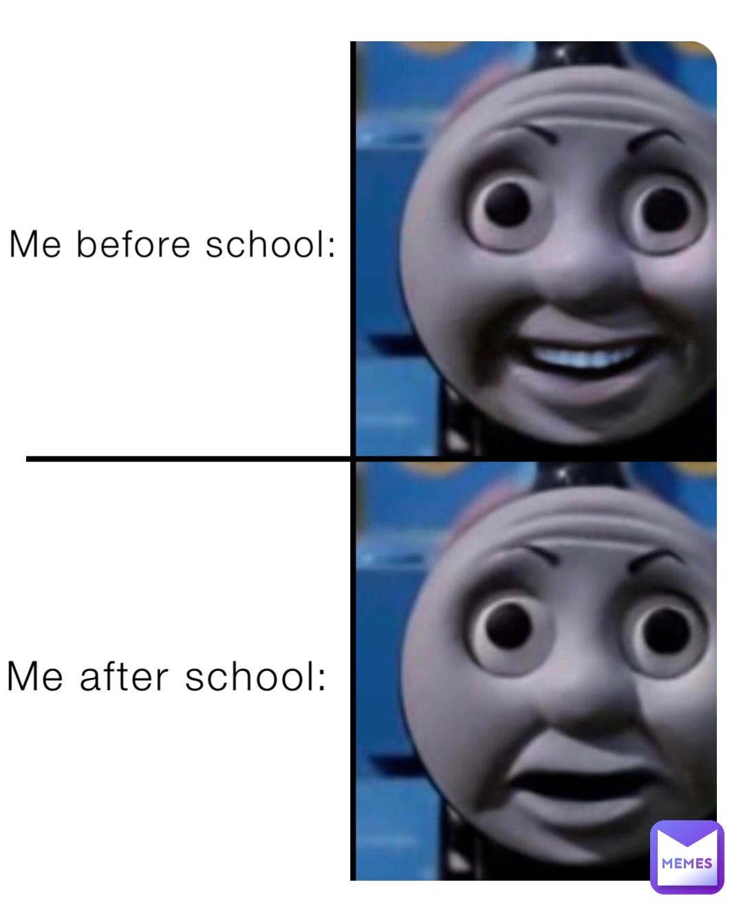 Me before school: Me after school: