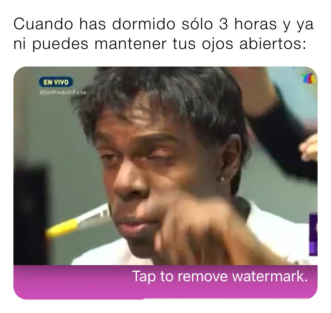 Cuando has dormido sólo 3 horas y ya ni puedes mantener tus ojos abiertos: