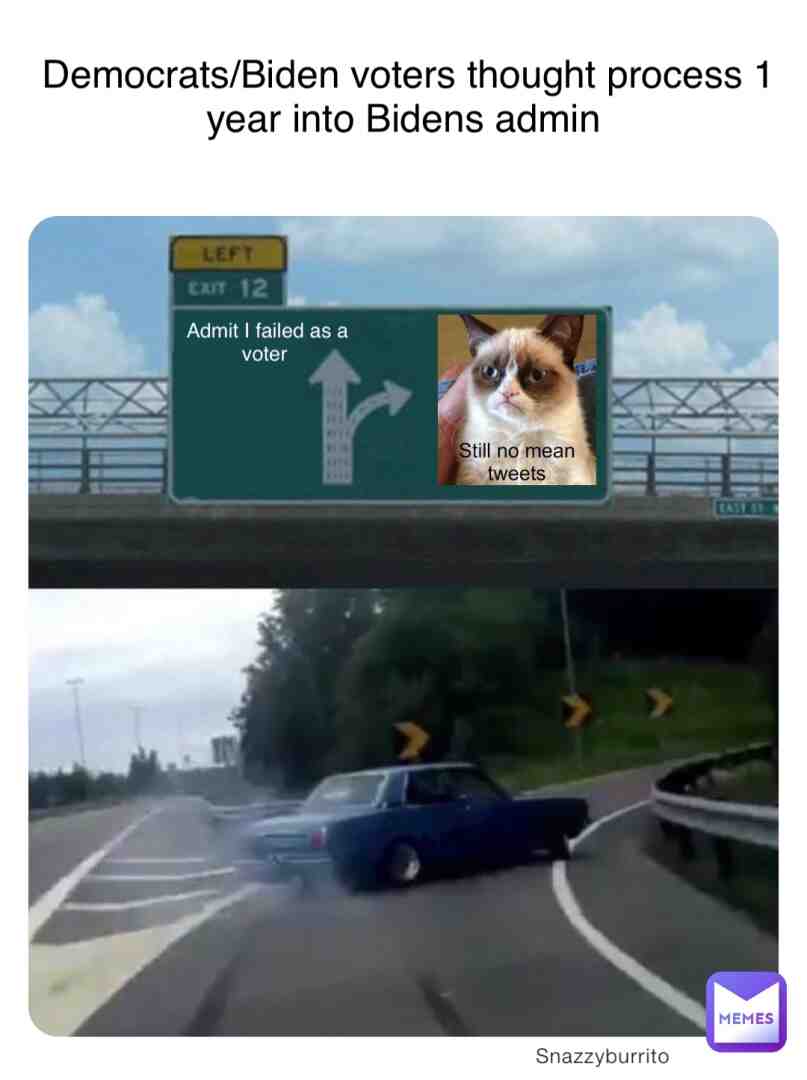 Meme shared by @snazzyburrito1