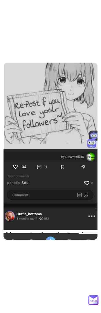 Meme shared by @Huffle_bottoms