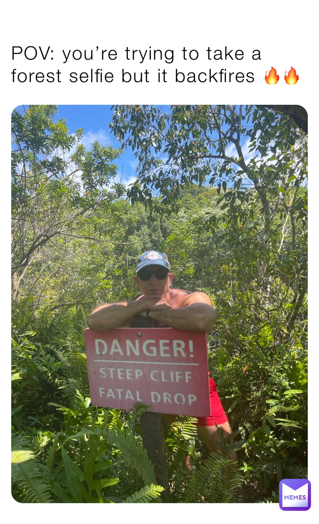 POV: you’re trying to take a forest selfie but it backfires 🔥🔥