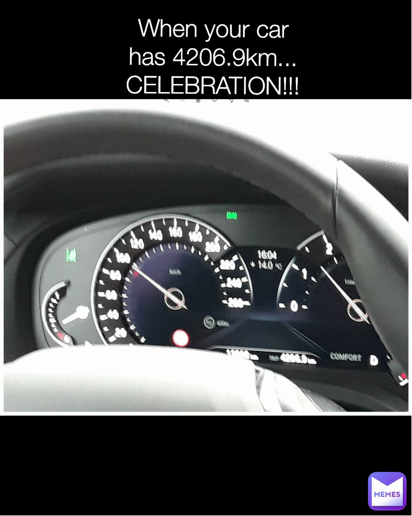 When your car has 4206.9km... CELEBRATION!!! | @penguination.com | Memes