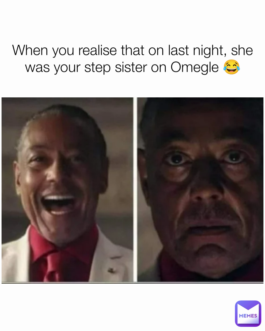 When you realise that on last night, she was your step sister on Omegle 😂  | @rebel-jaiswal | Memes