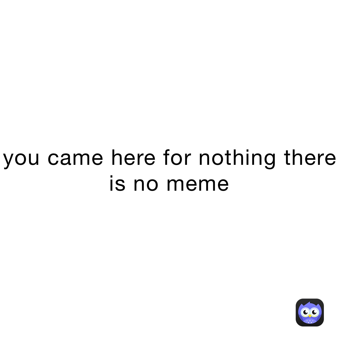 you came here for nothing there is no meme￼
