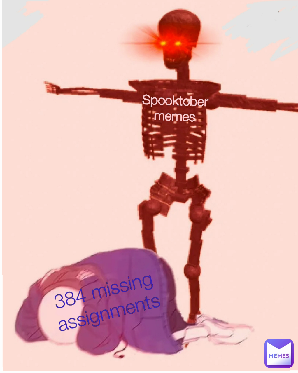 384 missing assignments Spooktober memes